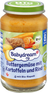 Babydream Bio Buttergemüse mit Kartoffeln und Rind, 220 g