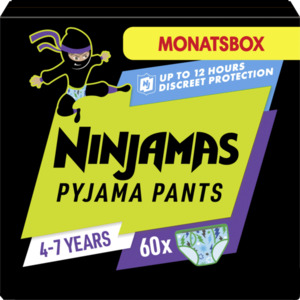 Ninjamas Pyjama Pants für Jungs 4-7 Jahre, Monatsbox