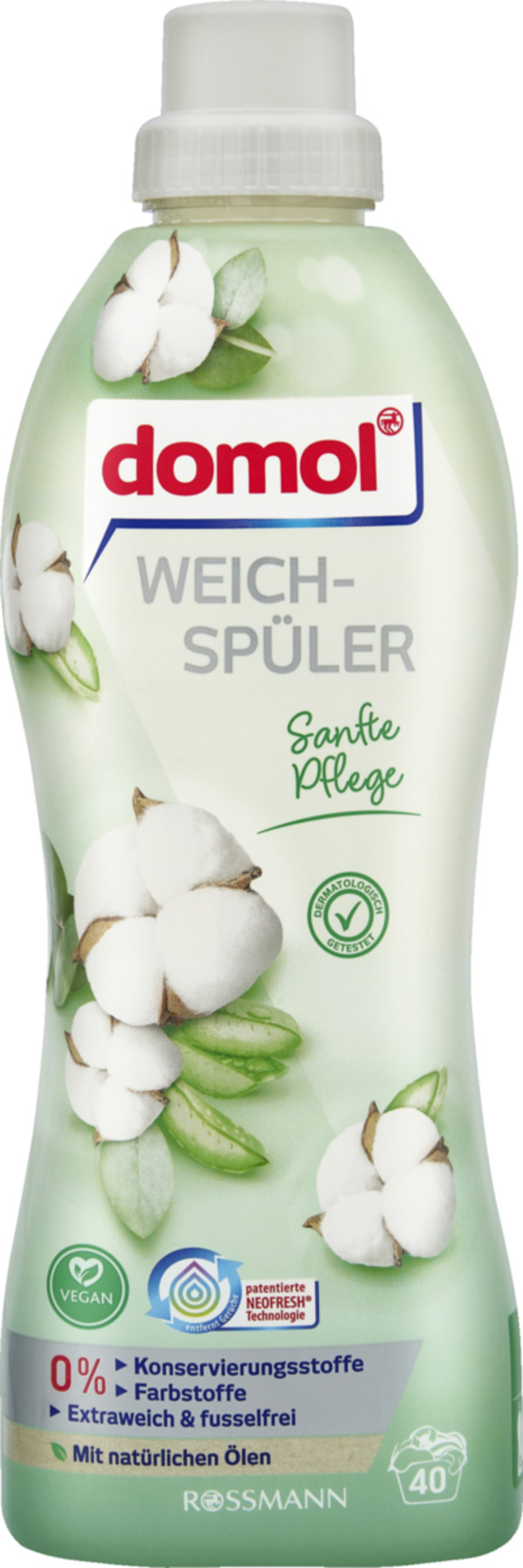 Bild 1 von domol Weichspüler Sanfte Pflege 40 WL