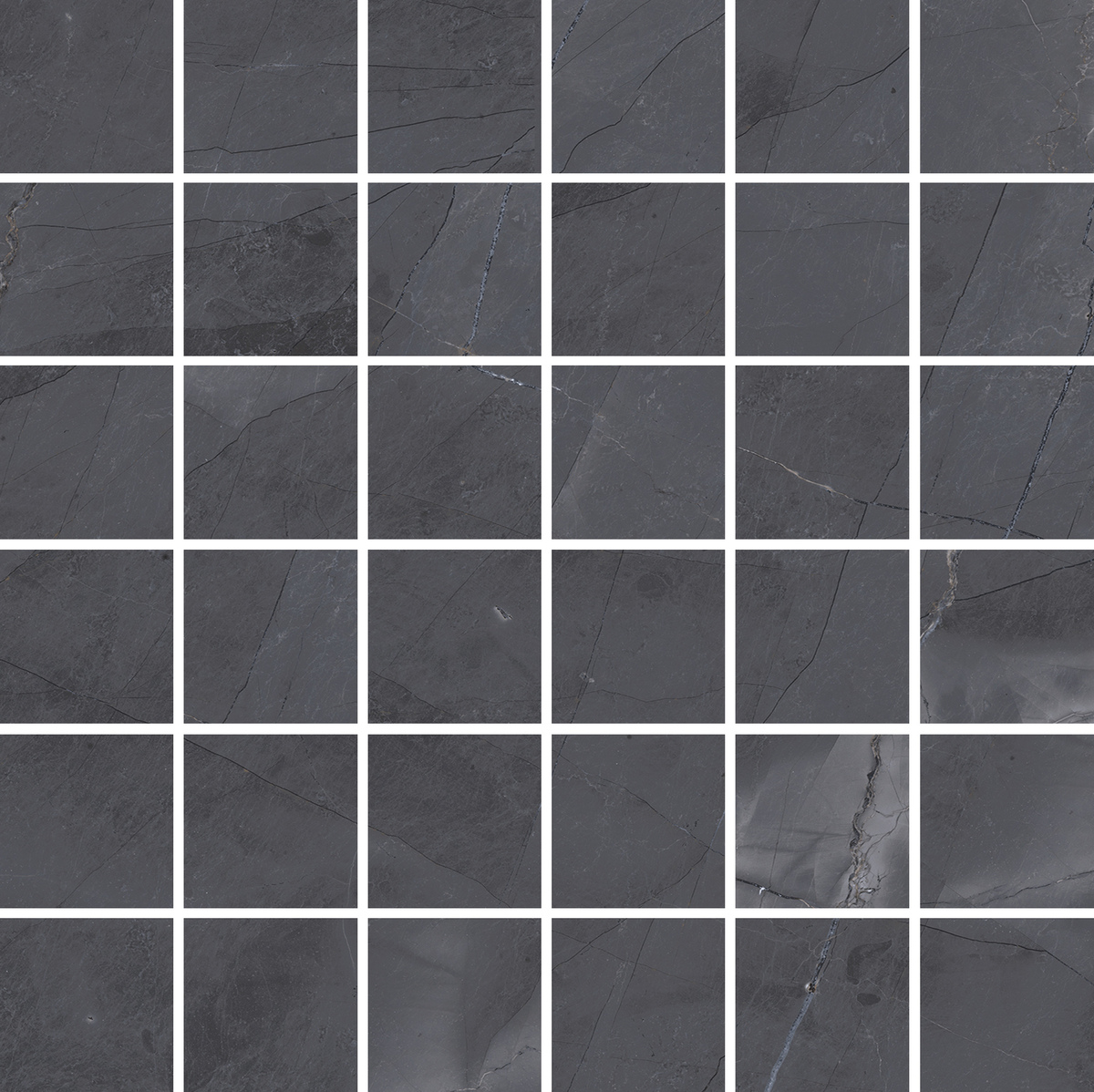 Bild 1 von Mosaikfliese Opium 30 x 30 cm schwarz Steinmaß: ca. 4,7 x 4,7 cm