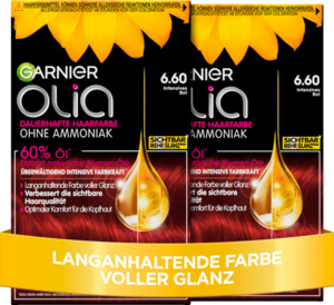 Garnier Olia Dauerhafte Haarfarbe Coloration 6.6 Intensives Rot Vorteilsset