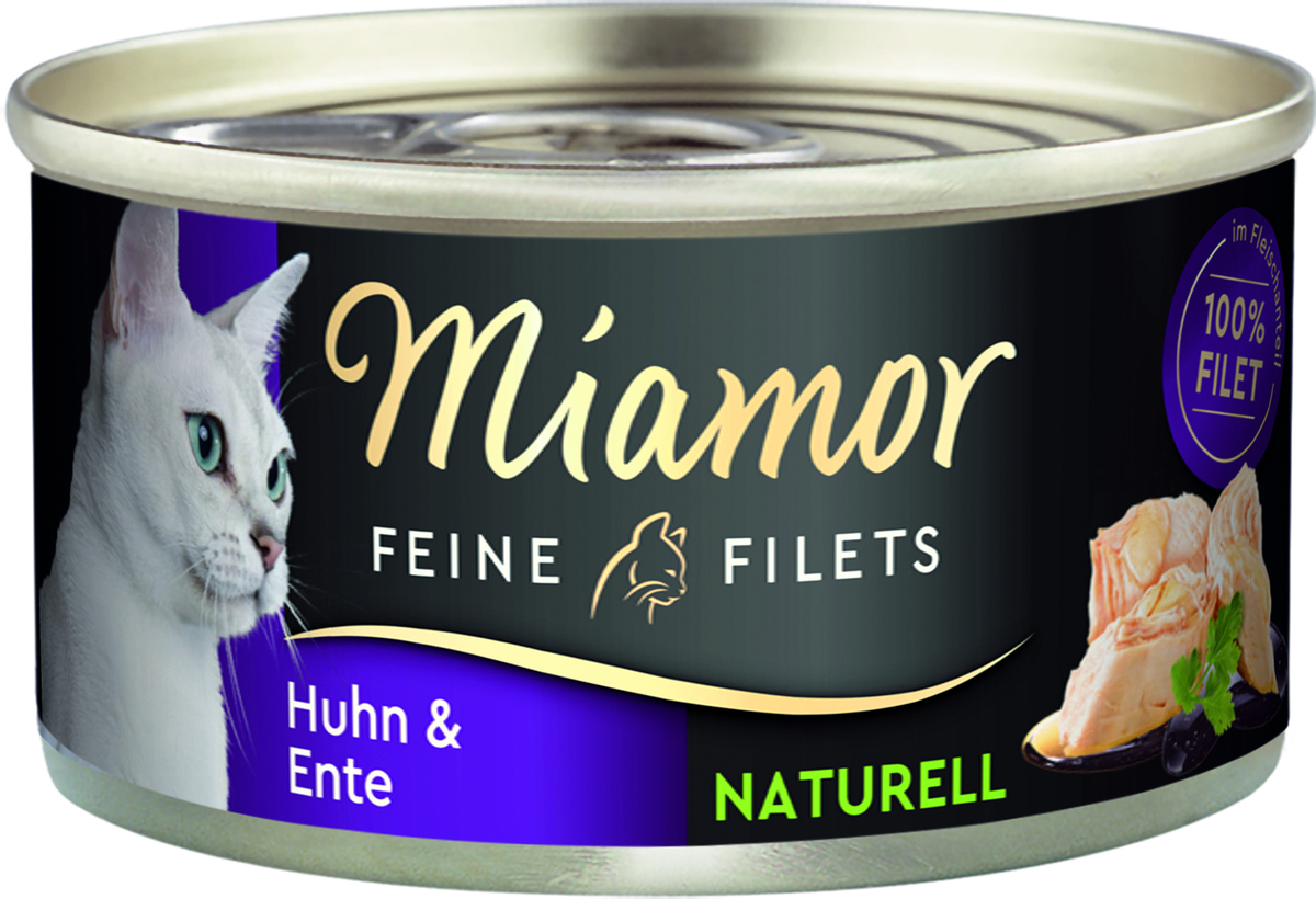Bild 1 von Miamor Feine Filets Natur Huhn Ente Katzennassfutter 80 g
