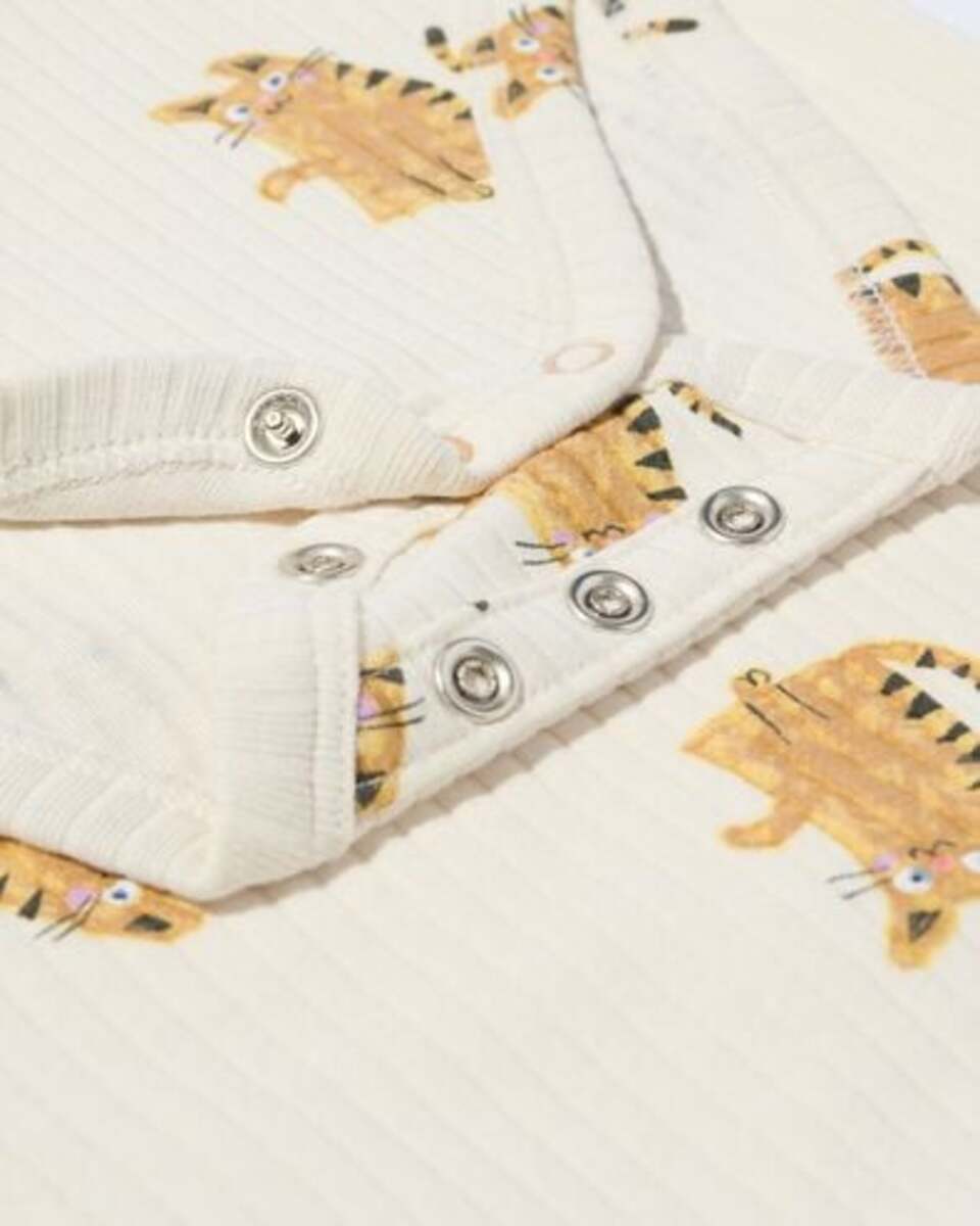 Bild 3 von größenflexibler Baby-Body, gerippt, Bambus/Elasthan eierschalenfarben