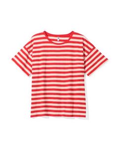 Damen T-Shirt Dori Streifen eierschalenfarben