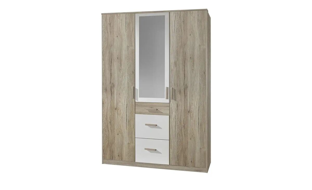 Bild 1 von Kleiderschrank  Cariba ¦ holzfarben ¦ Maße (cm): B: 135 H: 199 T: 58 Schränke > Kleiderschränke > Drehtürenschränke - Sconto