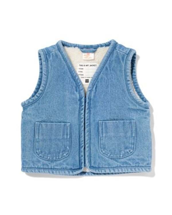 Bild 1 von Baby-Weste, Jeans/Teddyplüsch hellblau