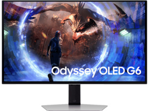 SAMSUNG Odyssey OLED G60SD 27 Zoll WQHD Gaming Monitor (0,3 Reaktionszeit, 360 Hz (max.)), Silber