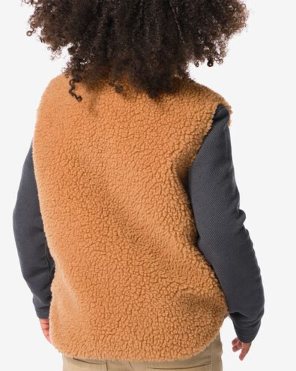 Bild 4 von Kinder-Wendeweste, Teddystoff braun