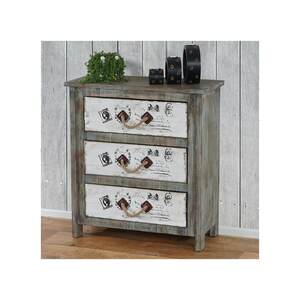 Kommode Aveiro Schubladenkommode Schrank Shabby-Look, Vintage, 80x72x33cm