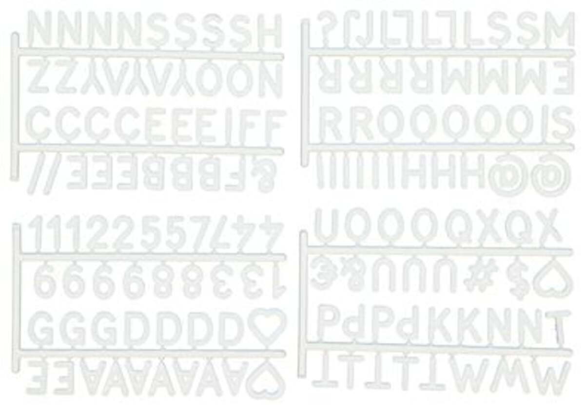 Bild 2 von Buchstaben für Buchstabentafel-Kisten, weiß
