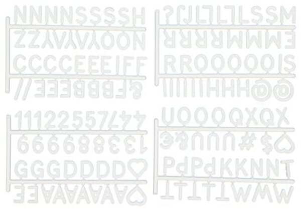 Bild 2 von Buchstaben für Buchstabentafel-Kisten, weiß