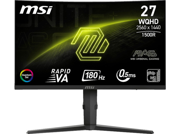 Bild 1 von MSI MAG 275CQRFDE QD E2 27 Zoll WQHD Gaming Monitor (1 ms Reaktionszeit, 180 Hz), Schwarz