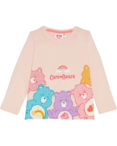 Care Bears Langarmshirts, Schulterknöpfe, rosa