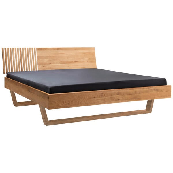 Bild 1 von Linea Natura Bett, Weiß, Eiche, Holz, Wildeiche, massiv, 180x200 cm, in verschiedenen Größen erhältlich, Schlafzimmer, Betten, Futonbetten