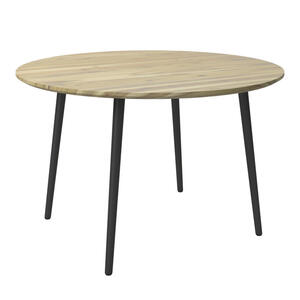 Mid.you Esstisch, Akazie, Holz, Metall, Akazie, massiv, vollmassiv, 130x130x76 cm, FSC 100%, schnell aufzubauende und stabile Arbeitsfläche, Esszimmer, Tische, Esstische