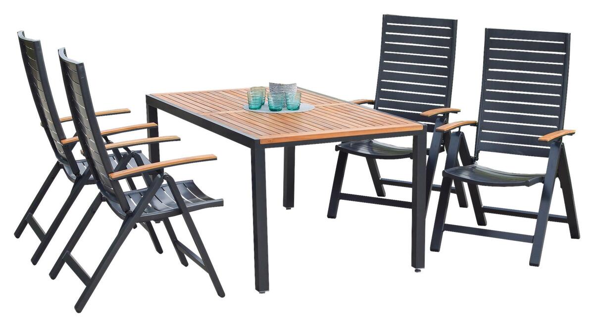 Bild 1 von GARTENGARNITUR ASTROS, Graphitfarben, Naturfarben