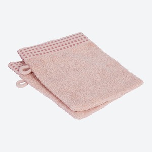 Frottee-Waschhandschuh, MODERN, 16x21cm, 2er-Pack, Rose