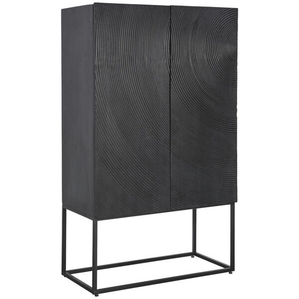 Bild 1 von Ambia Home Highboard, Schwarz, Holz, Mangoholz, vollmassiv, 2 Fächer, 90x150x45 cm, Typenauswahl, stehend, Wohnzimmer, Kommoden & Sideboards, Highboards