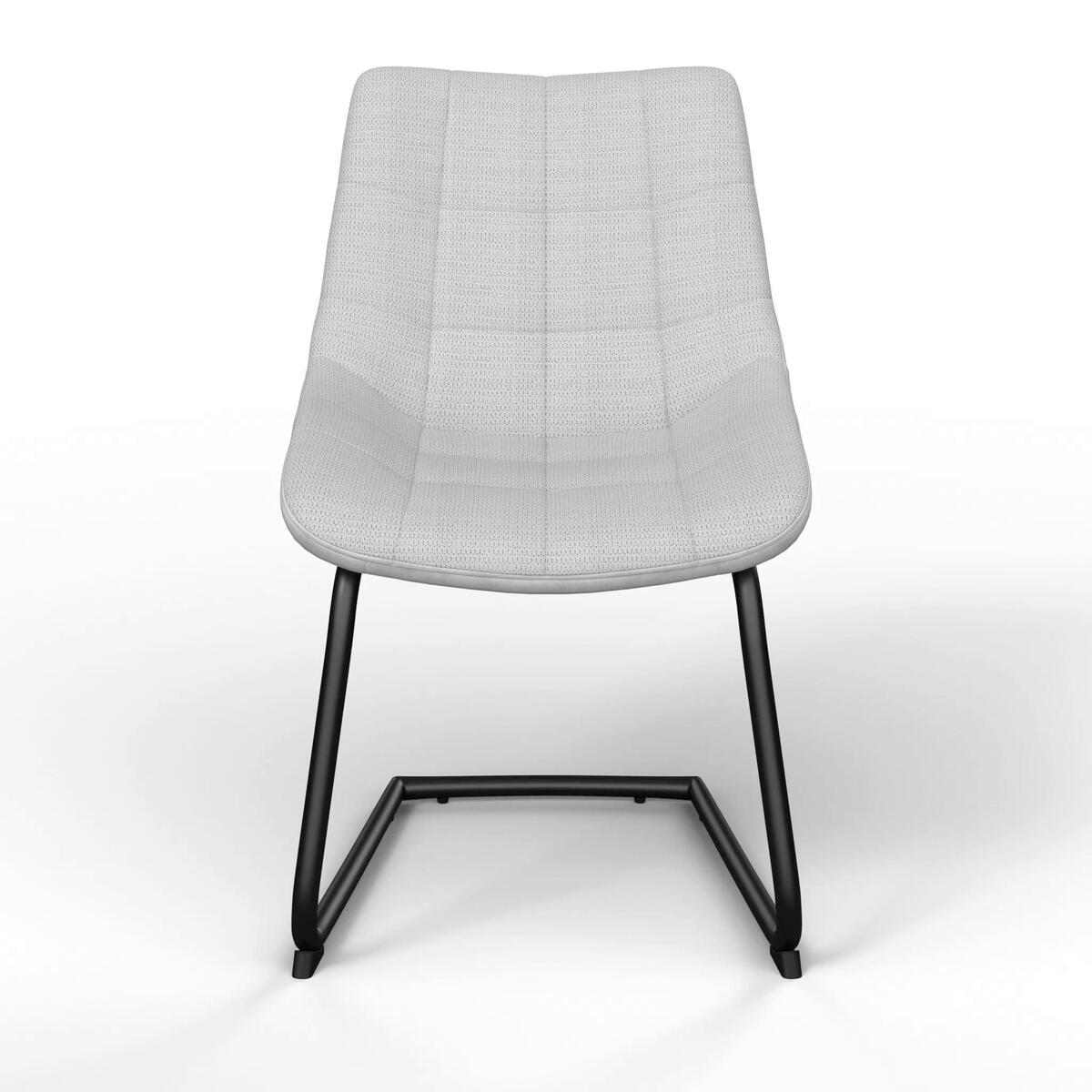 Bild 1 von Schwingstuhl Marilea Creme Lederlook/Webstoff Gepolstert, Creme, Schwarz