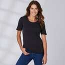 Bild 1 von Damen-T-Shirt aus reiner Baumwolle, Black