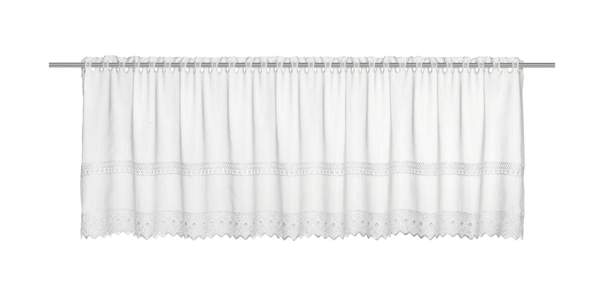 Bild 1 von Kurzgardine Pia Weiß, ca. 150/47cm, Weiß