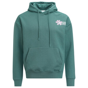 Herren Hoodie mit gummiertem Print DUNKELGRÜN