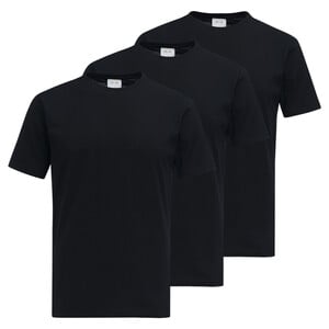 3 Herren T-Shirts unifarben SCHWARZ