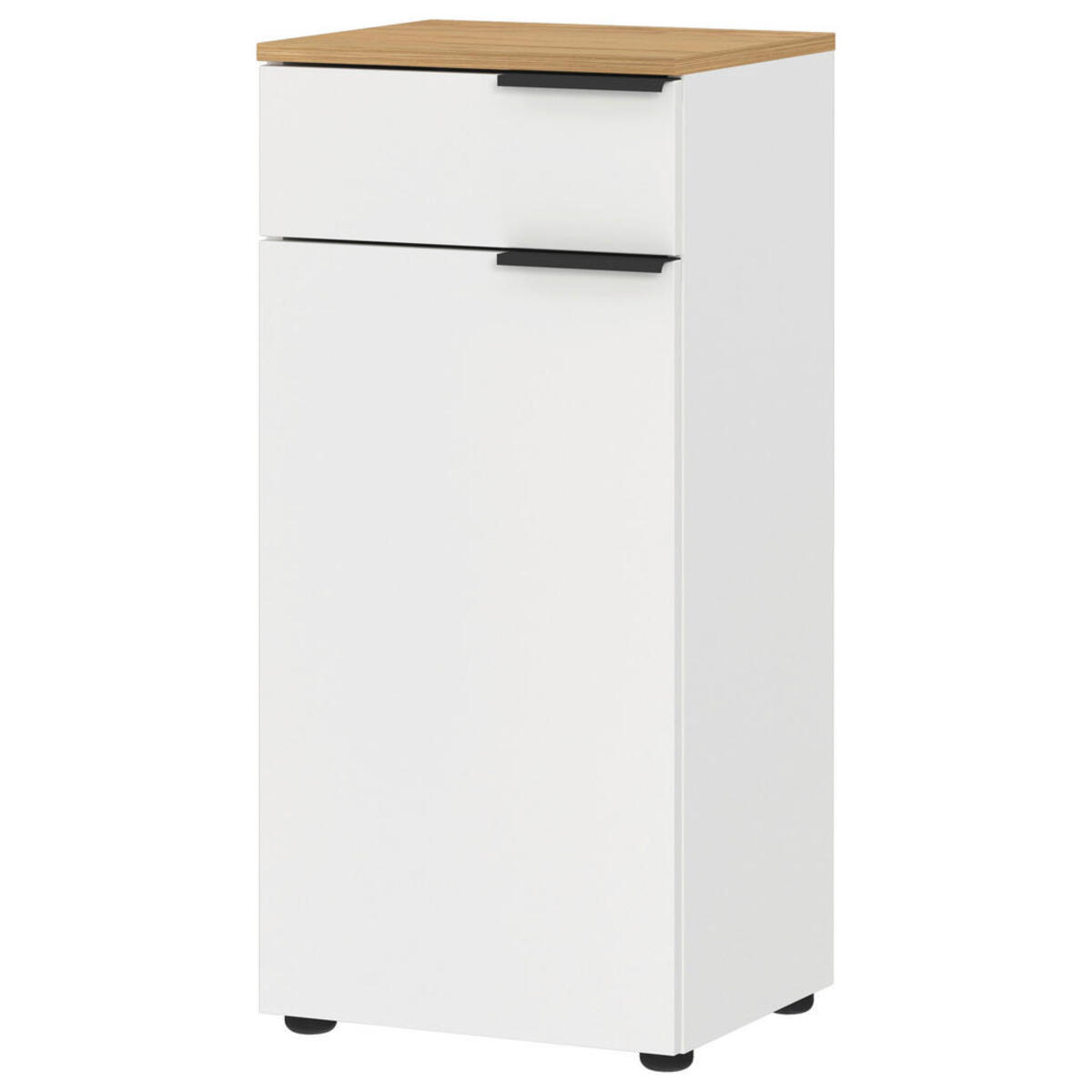 Bild 1 von Germania Unterschrank, Weiß, Eiche, Metall, 1 Fächer, 1 Schubladen, 39x85x34 cm, FSC Mix, stehend, Badezimmer, Badezimmerschränke, Bad Unterschränke