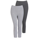 Bild 1 von 2 Damen 3/4-Leggings unifarben DUNKELGRAU / HELLGRAU