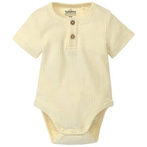 Baby Body mit Rippstrukur CREMEWEISS