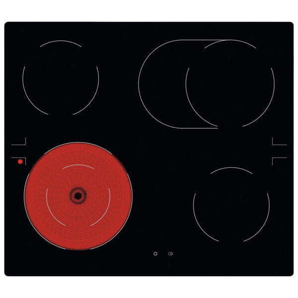 Bild 1 von Electrolux Glaskeramikkochfeld, Schwarz, Glas, 58x4.0x51 cm, Bräterzone, Restwärmeanzeige je Kochzone, Edelstahlrahmen, Küchen, Küchenelektrogeräte, Kochfelder, Glaskeramik-Kochfelder