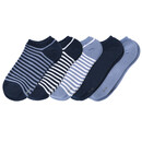 Bild 1 von 5 Paar Damen Sneaker-Socken im Set DUNKELBLAU / TAUBENBLAU / WEISS