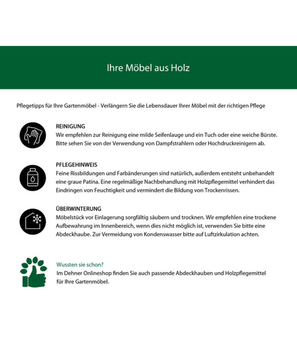 Bild 2 von Siena Garden Gartentisch Paleros, ca. B160/H75/T90 cm