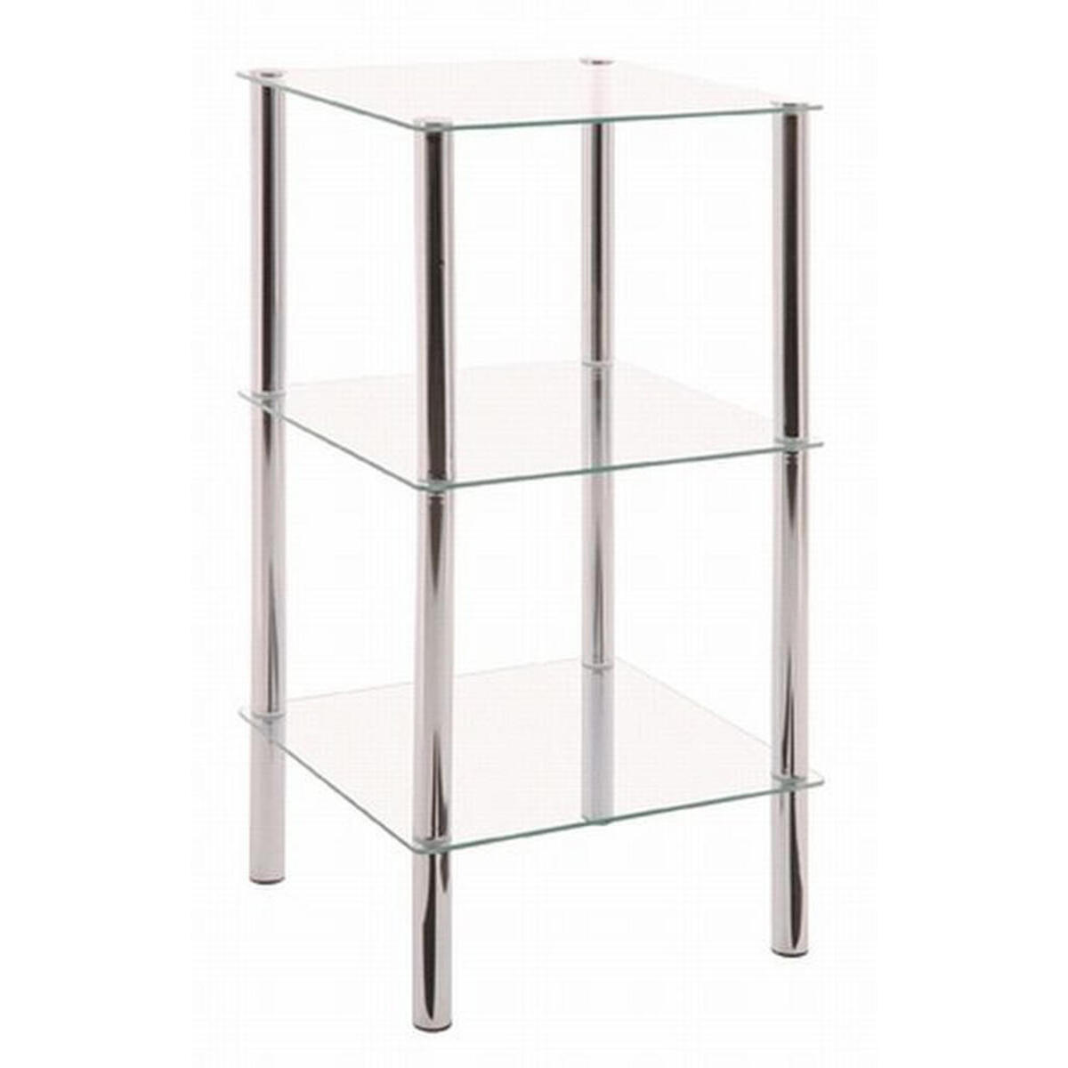Bild 1 von Regal, Chrom, Metall, Kunststoff, Glas, 39x77x39 cm, stehend, in verschiedenen Größen erhältlich, Arbeitszimmer, Büroregale, Bücherregale