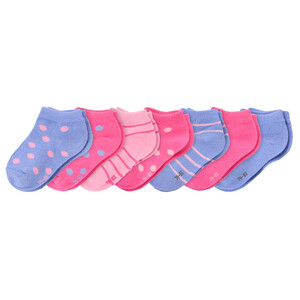 7 Paar Baby Sneaker-Socken im Set HELLBLAU / ROSA / PINK