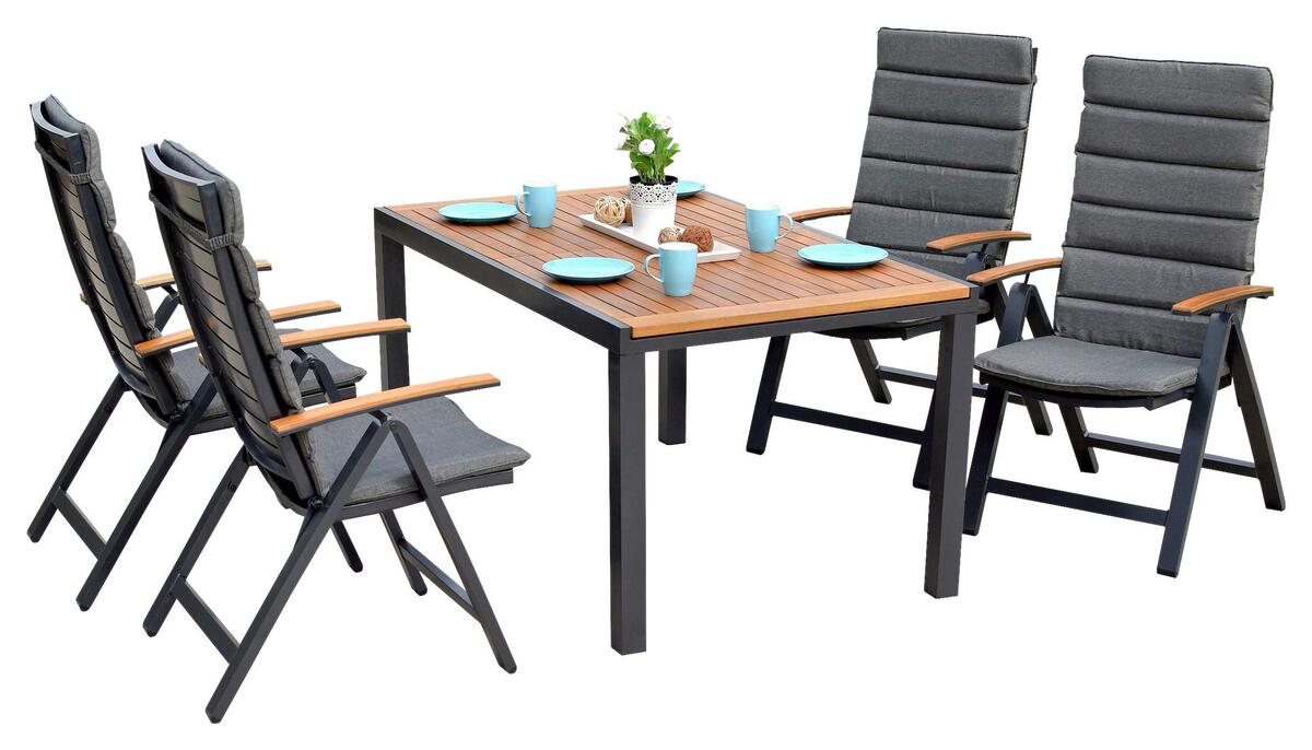 Bild 1 von GARTENGARNITUR ASTROS, Graphitfarben, Naturfarben