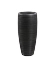 Bild 1 von Dehner Polystone-Pflanzvase Singapur in Riffeloptik, rund, anthrazit