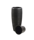 Bild 3 von Dehner Polystone-Pflanzvase Singapur in Riffeloptik, rund, anthrazit