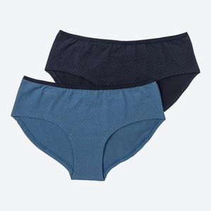 Damen-Panty mit kleinen Punkten, 2er-Pack, Blue