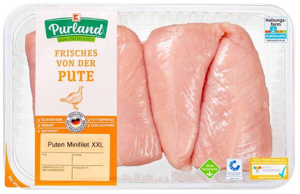 Bild 1 von K-PURLAND Puten-Minifilets XXL, 800-g-Großpackg.