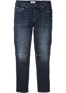 Slim Fit Cargo-Stretch-Jeans, Straight, 54, Blau