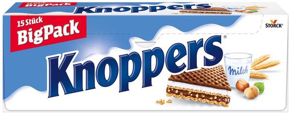 Bild 1 von KNOPPERS Milch-Haselnuss-Schnitte, 15 St. = 375-g-Packg.