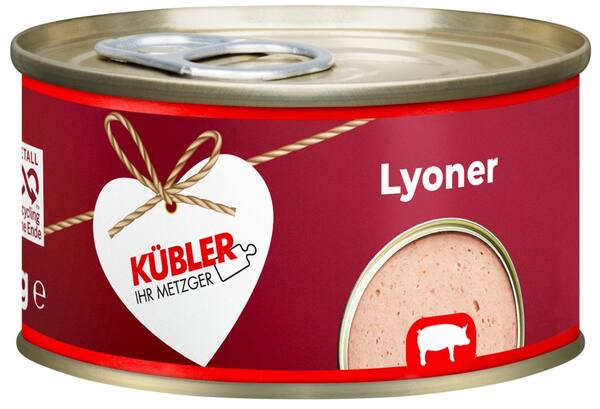 Bild 1 von KÜBLER Lyoner, 125-g-Dose