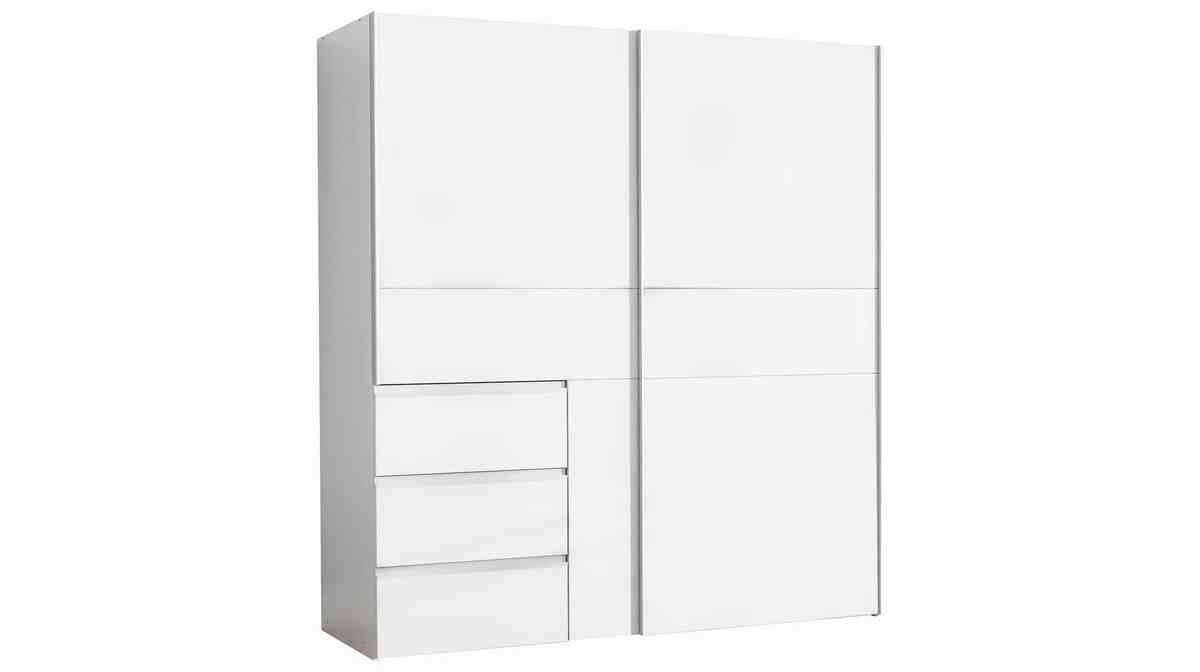 Bild 1 von Schwebetürenschrank weiß 170 cm 2-türig - WINN