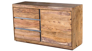 Sideboard Sheesham massiv gebeizt 127 cm - SENSO