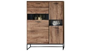 Vitrine Haveleiche 148 cm mit Beleuchtung - BROOK