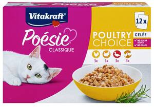 VITAKRAFT Poésie Katzennahrung, 12 x 85-g-Packg.