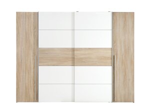 Kleiderschrank Sonoma Eiche - weiß 270 cm 4-türig - NARAGO