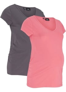 Basic Umstandsshirts, 2er-Pack​, 32/34, Pink