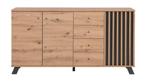 Sideboard 3 Türen Artisan Eiche - anthrazit 160 cm - MEDAN